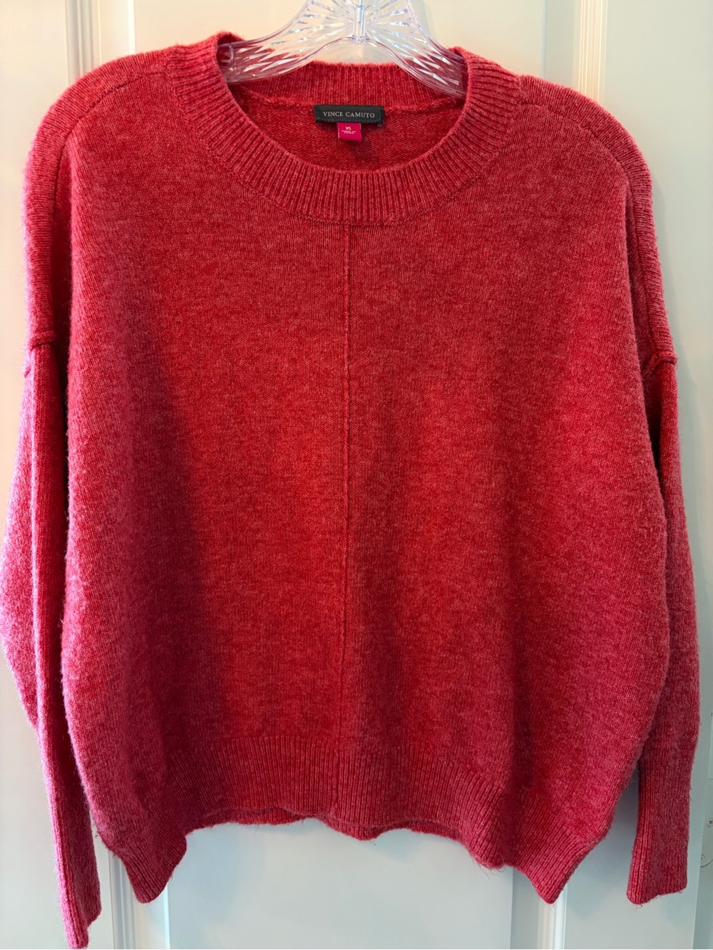 Vince Camuto Cozy Red Crewneck Sweater